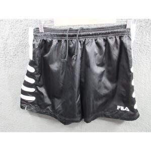 Vintage FILA Men's Large Nylon Shiny Glanz Black Soccer Shorts